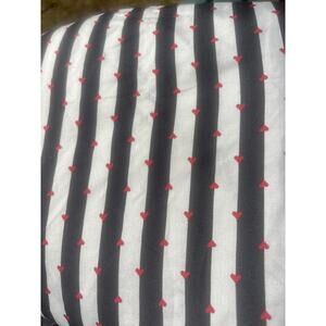 Betsey Johnson Wonderland Stripe Sheets With Hearts Wrinkle Free Microfiber FULL